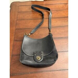 Lauren Ralph Lauren Rare Convertible ‎ Black Leather Shoulder Cross Body Bag